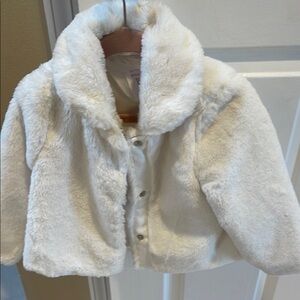 Cozy White Faux Fur Kids Jacket
